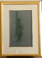 Lady Liberty Original Pastel 1986 36x27 Original Painting by LeRoy Neiman - 1