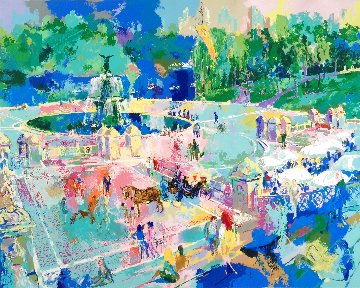 Bethesda Fountain - Central Park 1989 30x38 Super Huge Limited Edition Print - LeRoy Neiman Bethesda Fountain - Central Park 1989 30x38 Super Huge Limited Edition Print - LeRoy Neiman