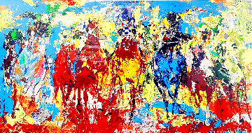 Stretch Stampede AP 1979 Limited Edition Print - LeRoy Neiman Stretch Stampede AP 1979 Limited Edition Print - LeRoy Neiman