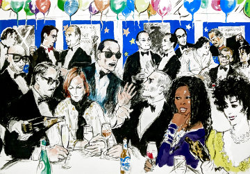 Celebrity Night At Spago 1993 Limited Edition Print - LeRoy Neiman Celebrity Night At Spago 1993 Limited Edition Print - LeRoy Neiman
