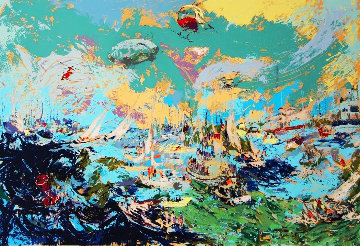 Spectators Fleet 1978 Limited Edition Print - LeRoy Neiman Spectators Fleet 1978 Limited Edition Print - LeRoy Neiman