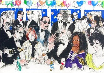 Celebrity Night At Spagos 1993 Limited Edition Print - LeRoy Neiman Celebrity Night At Spagos 1993 Limited Edition Print - LeRoy Neiman