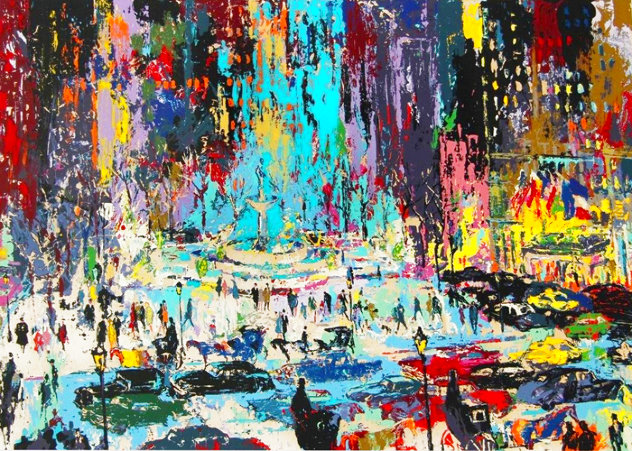 Plaza Square 1985 - New York, NYC Limited Edition Print by LeRoy Neiman