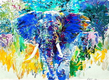 Bull Elephant 1997 Limited Edition Print - LeRoy Neiman Bull Elephant 1997 Limited Edition Print - LeRoy Neiman