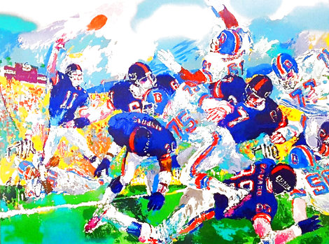 Giants - Broncos Classic Super Bowl 1987 Limited Edition Print - LeRoy Neiman
