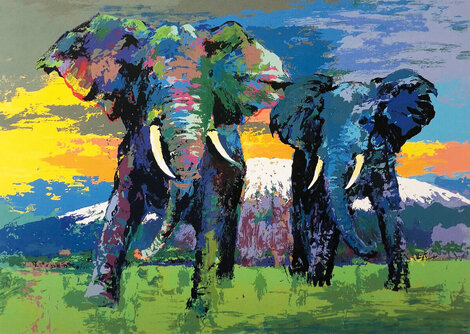 Kilimanjaro Bulls - Huge - Tanzania Limited Edition Print - LeRoy Neiman