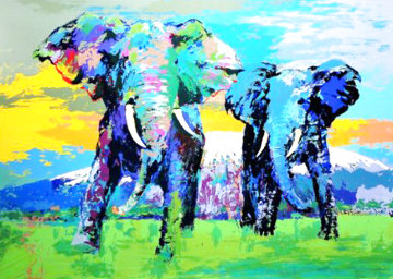 Kilamanjero Bulls Limited Edition Print - LeRoy Neiman Kilamanjero Bulls Limited Edition Print - LeRoy Neiman