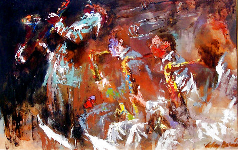 Jazz Players 1961 29x41 Huge Original Painting - LeRoy Neiman
