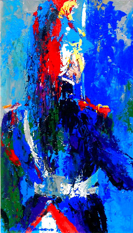 French Honor Guard 1961 25x17 Original Painting - LeRoy Neiman