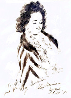 Kay Gardella 1971 20x16 Drawing - LeRoy Neiman Kay Gardella 1971 20x16 Drawing - LeRoy Neiman