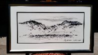 Cody, Wyoming 1955 17x29 Early Drawing Original Painting by LeRoy Neiman - 1