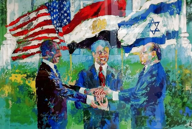 Egyptian Israeli Peace Treaty 1980 HS Carter Limited Edition Print by LeRoy Neiman