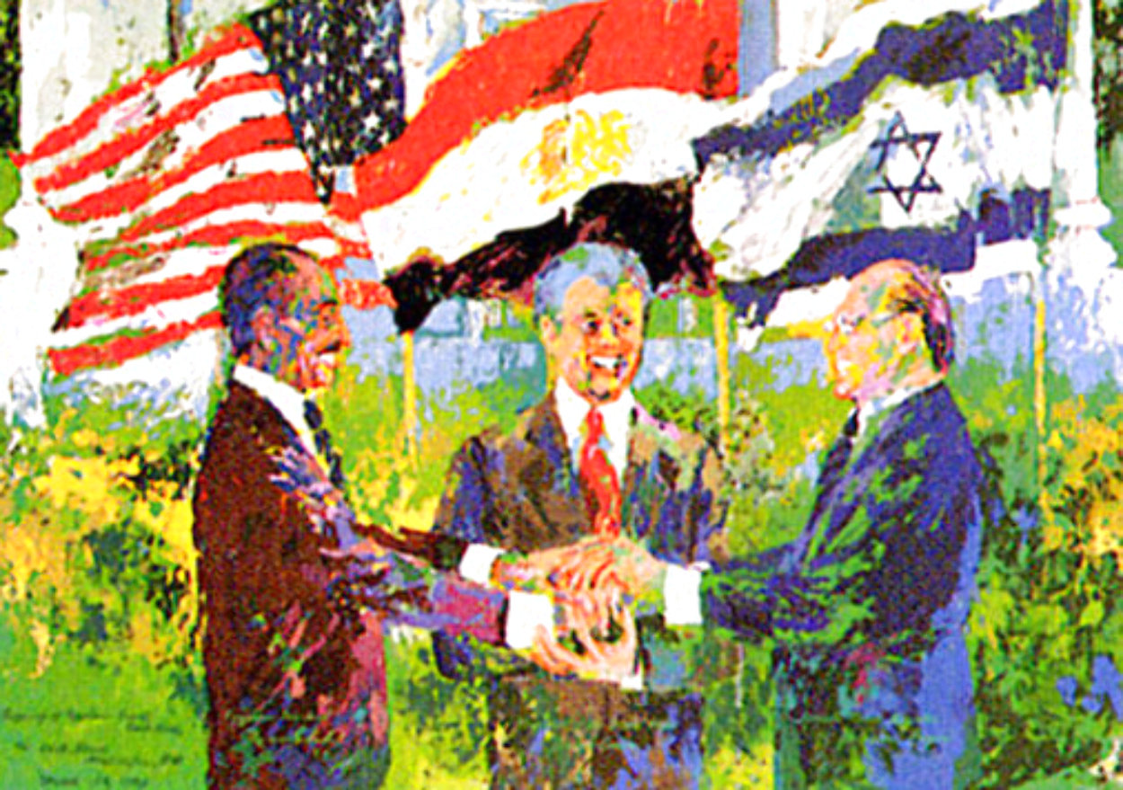 Egyptian Israeli Peace Treaty 1980 HS Carter  Limited Edition Print by LeRoy Neiman