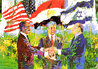 Egyptian Israeli Peace Treaty 1980 HS Carter Limited Edition Print by LeRoy Neiman - 1