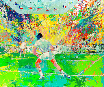 Stadium Tennis AP 1981 Limited Edition Print - LeRoy Neiman Stadium Tennis AP 1981 Limited Edition Print - LeRoy Neiman