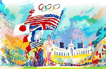 Opening Ceremonies 1984 Olympics 1985 AP Limited Edition Print - LeRoy Neiman