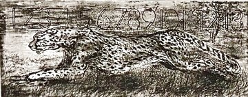 Midnight Cheetah 1980 Limited Edition Print - LeRoy Neiman
