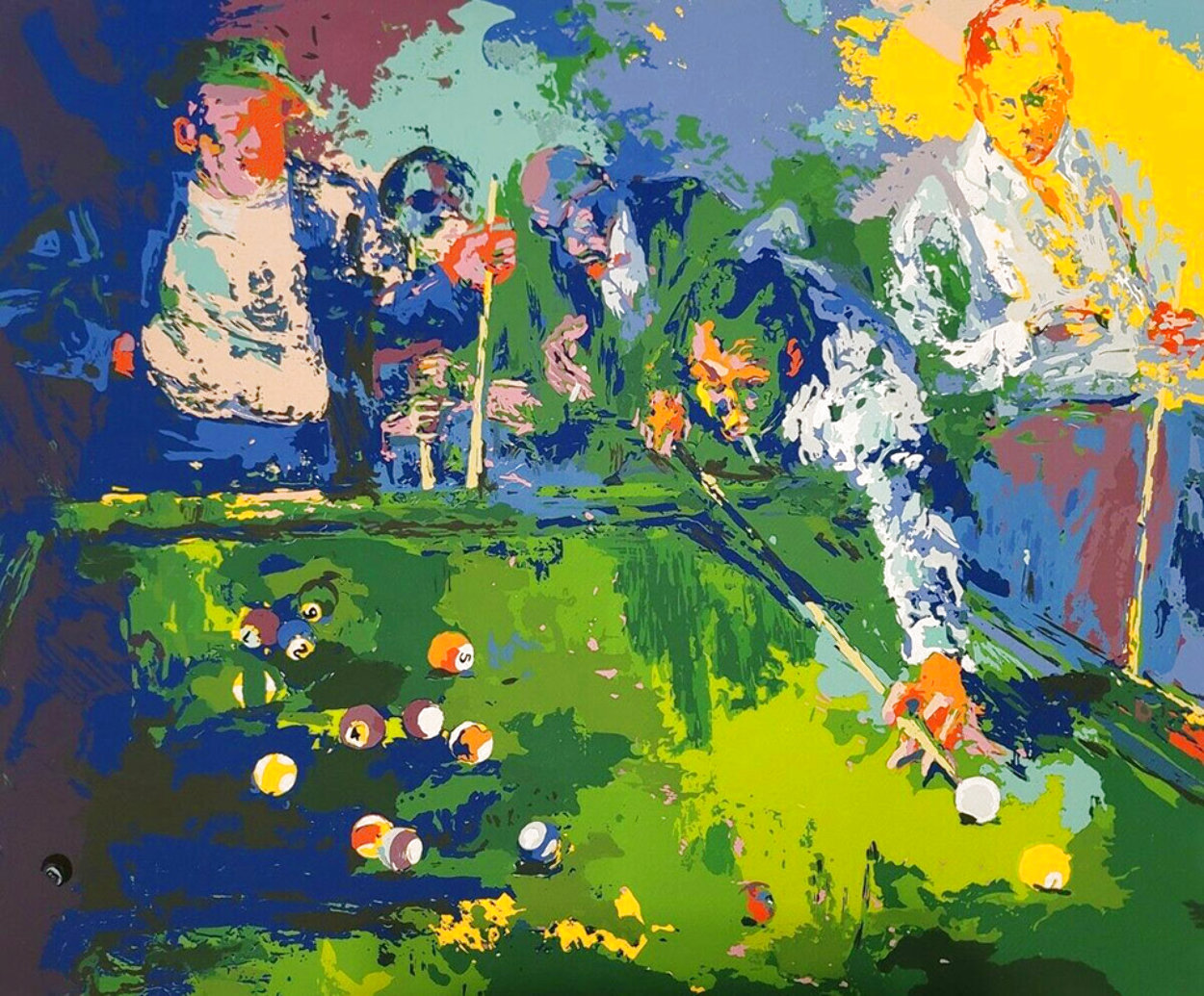 Pool Room 1971 Limited Edition Print by LeRoy Neiman
