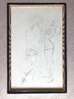 He Lost His Head Over Her 1962 27x23 Drawing by LeRoy Neiman - 2