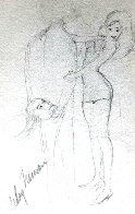 He Lost His Head Over Her 1962 27x23 Drawing by LeRoy Neiman - 0