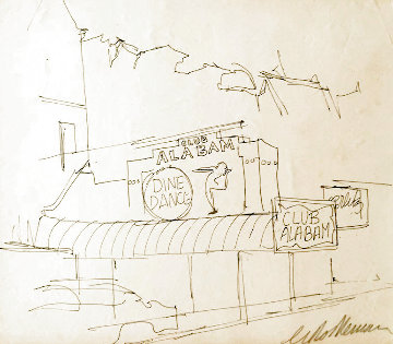 Club Alabam 1959 24x27 Drawing - LeRoy Neiman