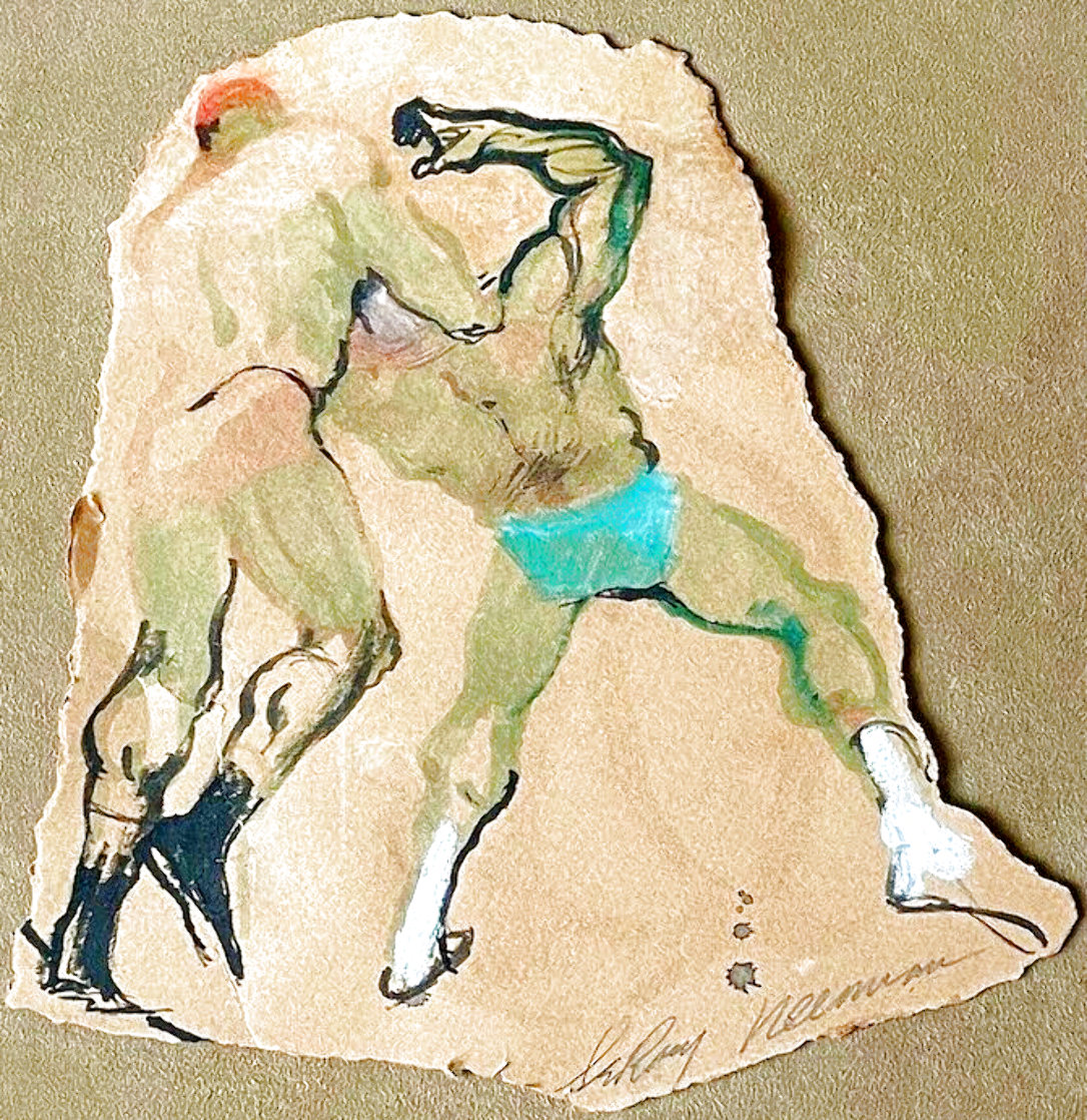 Bruno Sammartino Vs. Baron Mikel Scicluna # 1 1966 22x21 Original Painting by LeRoy Neiman