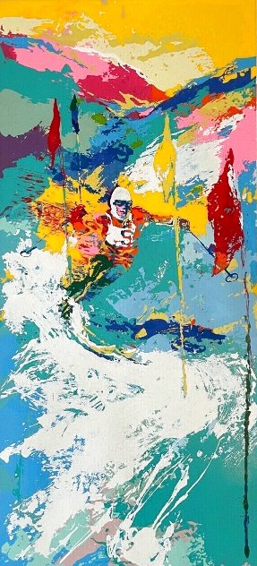 Downhill Skiier 1973 Limited Edition Print by LeRoy Neiman