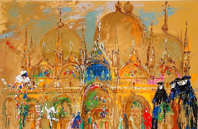 Saint Marks Square AP 2012  - Venice, Italy Limited Edition Print by LeRoy Neiman