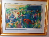 Paddock at Chantilly 1992 - Huge - France Limited Edition Print by LeRoy Neiman - 1
