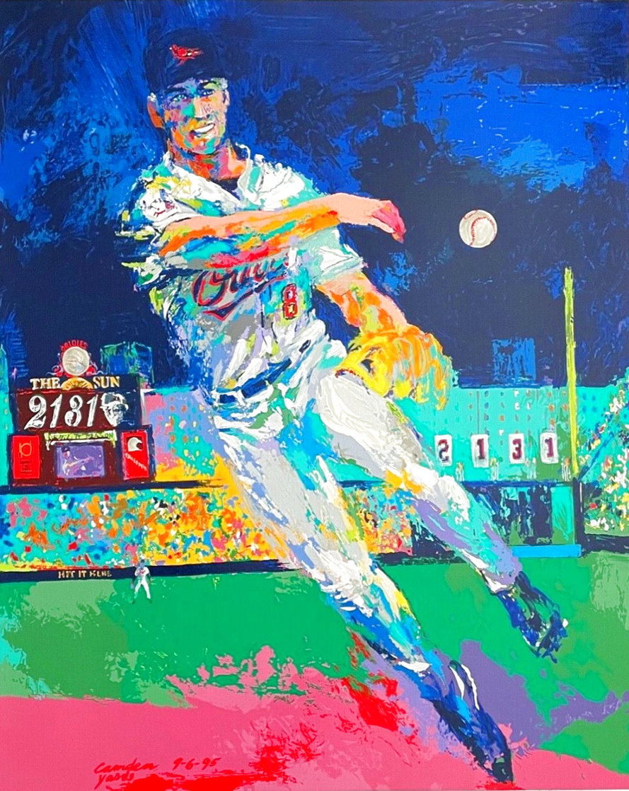 Cal Ripken AP 2000 HS by Player and Artist Limited Edition Print by LeRoy Neiman