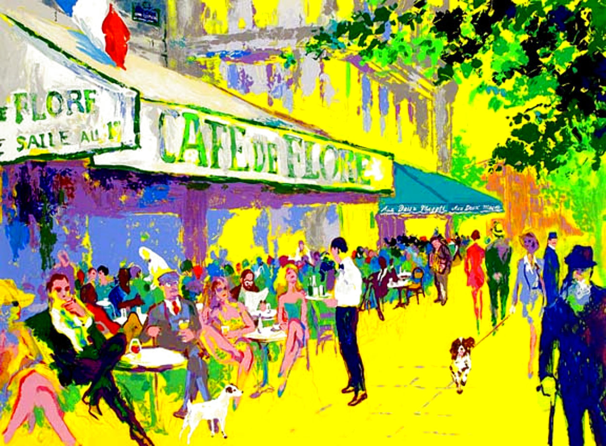L'apres Midi D'or 1999 - Cafe De Flore Limited Edition Print by LeRoy Neiman