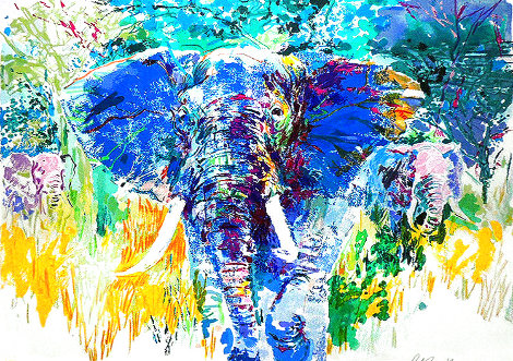 Safari Suite: Bull Elephant AP 1997 Limited Edition Print - LeRoy Neiman