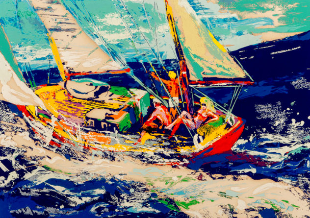 North Sea Sailing 1981 - Huge Limited Edition Print by LeRoy Neiman