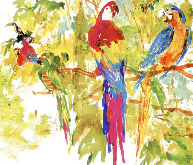 Birds of Paradise 2005 - Edition 123/375 . Made by the Hands of the Artist. Limited Edition Print by LeRoy Neiman