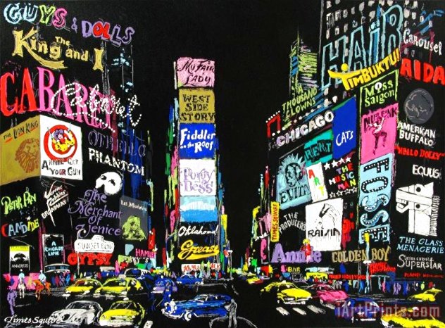 Lights of Broadway 2001 - Huge - New York - NYC Limited Edition Print by LeRoy Neiman