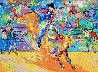 Adriano, World Champion Bull Rider on Little Yellow Jacket PP 2007 - Huge Limited Edition Print by LeRoy Neiman - 0
