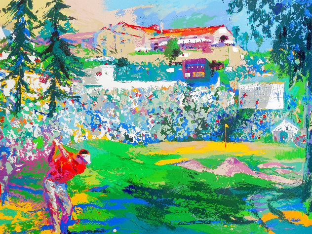 Amphitheater at Riviera Golf Course 1992 - Los Angeles, California - Golf - Genesis Limited Edition Print by LeRoy Neiman