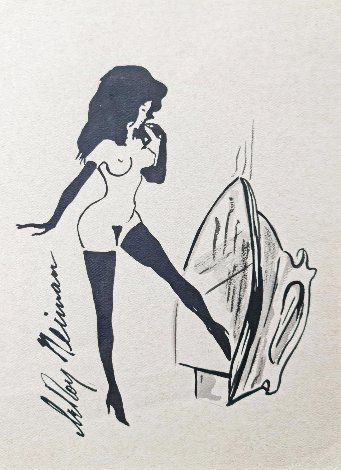 Femlin with a Hot Iron 1992 19x14 Drawing - LeRoy Neiman