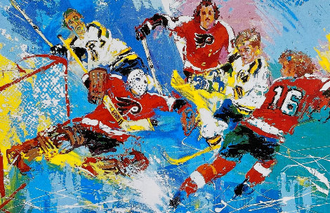 Philadelphia Flyers and Boston Bruins 1974 - Huge - HS by Parent and Clark Limited Edition Print - LeRoy Neiman