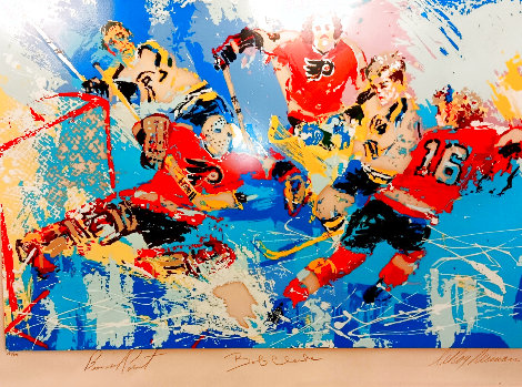 Philadelphia Flyers and Boston Bruins 1974 - Huge - HS by Parent and Clark Limited Edition Print - LeRoy Neiman