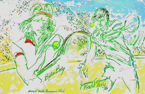 Borg/Connors 1977 Limited Edition Print - LeRoy Neiman