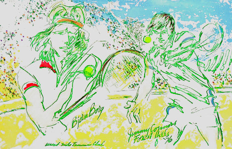 Borg/Connors 1977 - Tennis Limited Edition Print - LeRoy Neiman