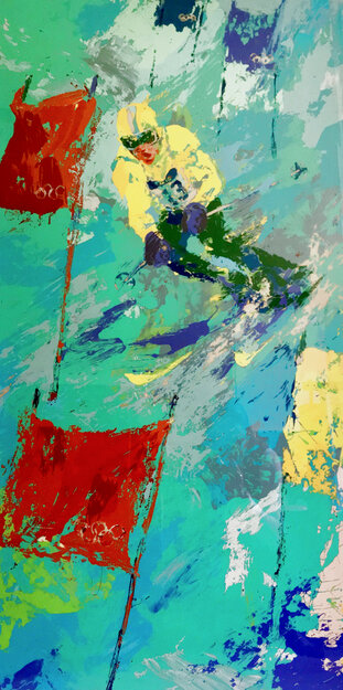 Winter Olympic Skiing 1980 - Huge Limited Edition Print - LeRoy Neiman