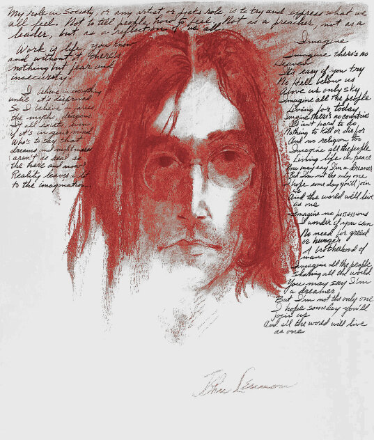 Imagine John Lennon 1989 Hs - Music Limited Edition Print by LeRoy Neiman