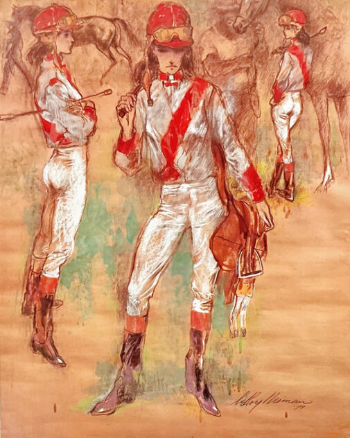 Lady Jockey Poster 1990 Limited Edition Print by LeRoy Neiman