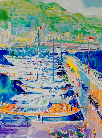 Harbor at Monaco HC 1994 - Huge Limited Edition Print - LeRoy Neiman