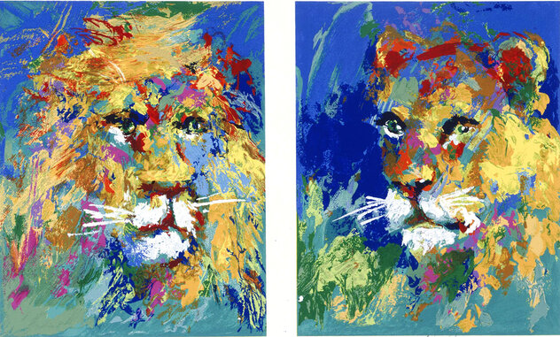 Lion and Lioness by LeRoy Neiman