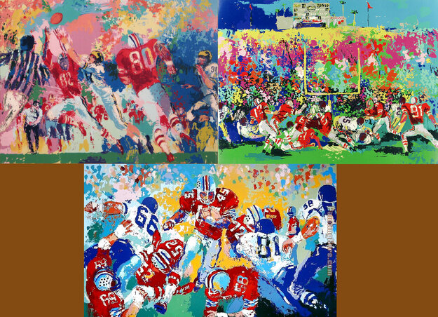 Ohio State Buckeye Suite of 3 Framed Serigraphs 1973 Limited Edition Print - LeRoy Neiman