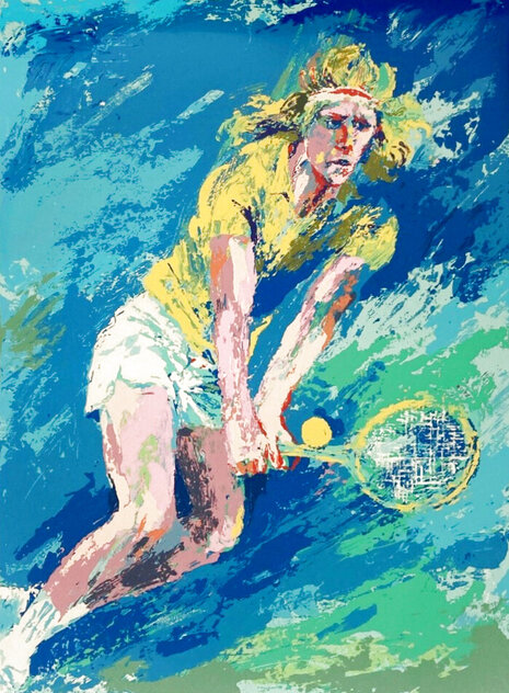 Backhand (Chris Evert) 1974 Limited Edition Serigraph by LeRoy Neiman ...