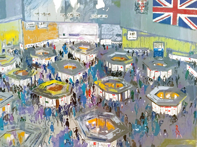 Stock Exchange, London 1983 - England - Huge by LeRoy Neiman